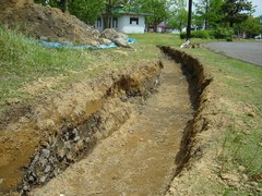 掘り終わったせせらぎ