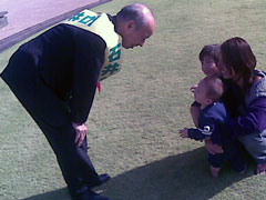 環水公園での知事