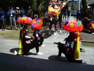 獅子舞奉納の様子