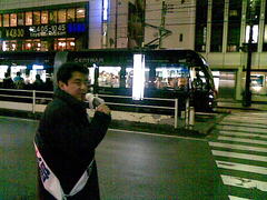 駅前での街頭遊説