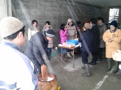 堀端町内会の餅つき