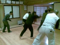 獅子舞の練習風景