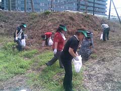 清掃活動のようす