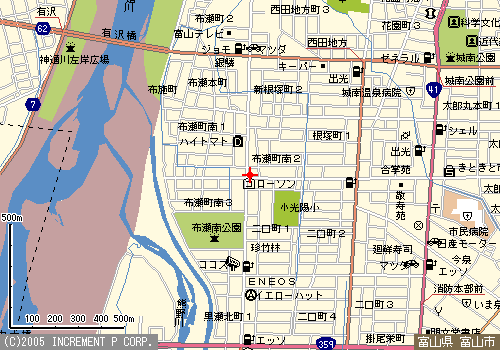 後援会事務所付近見取り図